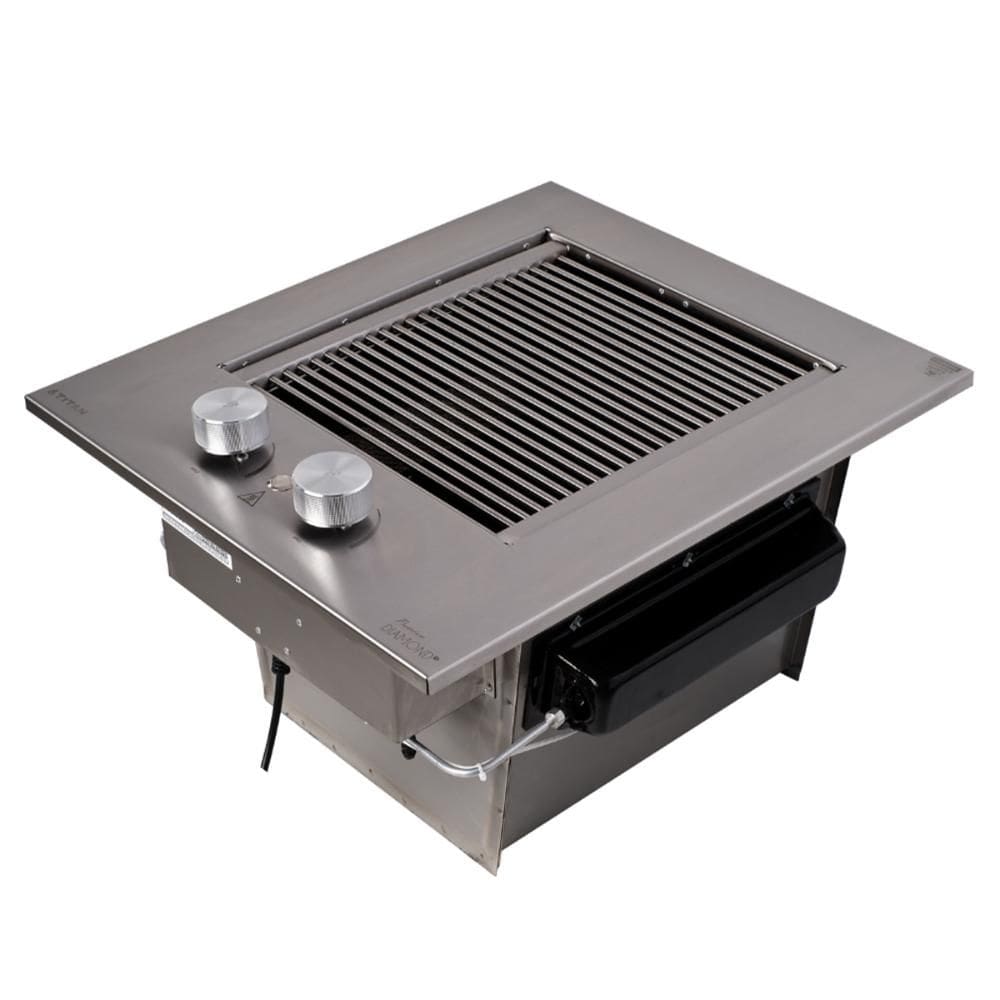 Churrasqueira a Gás Natural de Embutir Titan Grill Diamond Premium sem Tampa