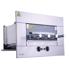 Churrasqueira a Gás de Embutir Titan 4 Espetos Rotativos 220V
