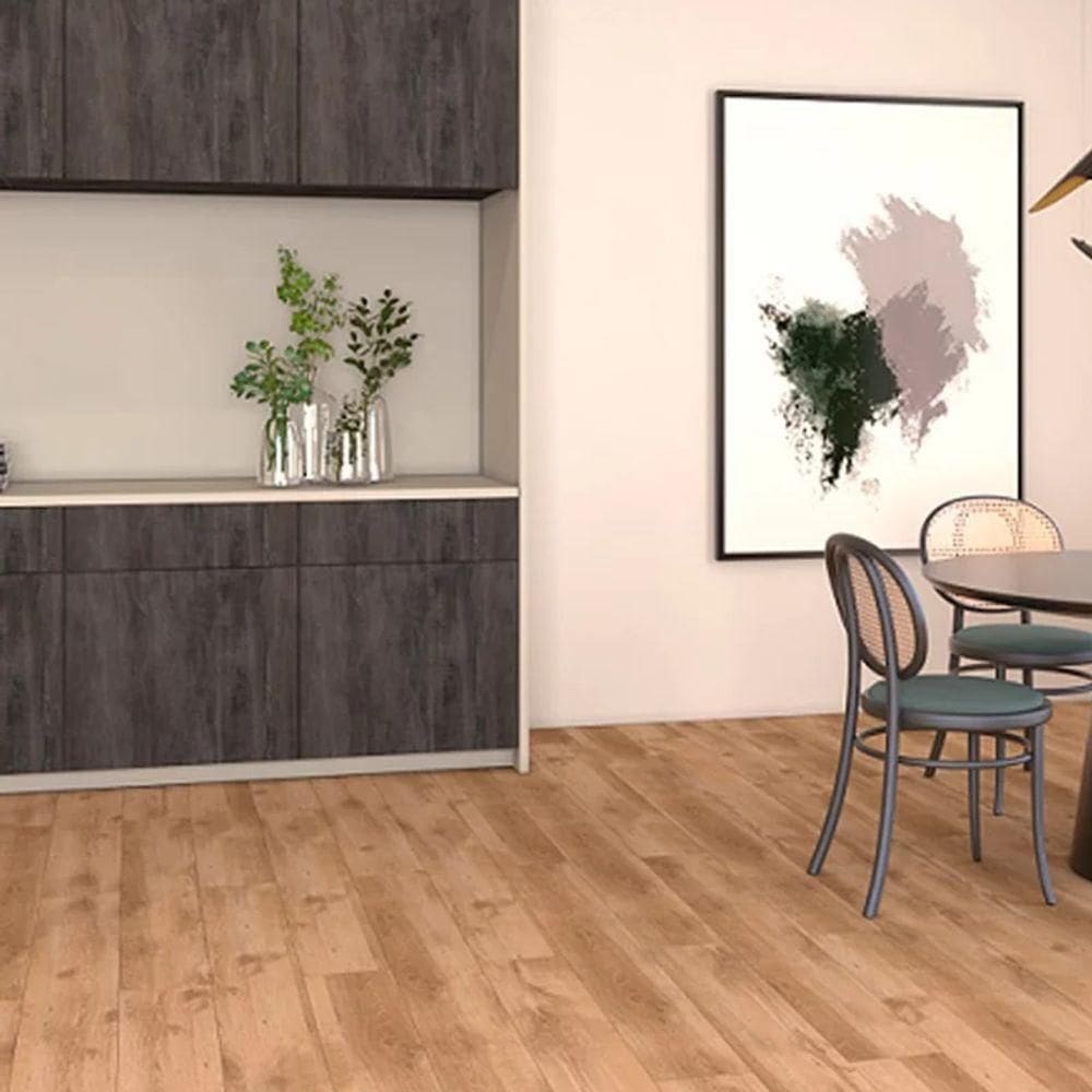 Piso Laminado Clicado Prime Cacau 21,7 X 135,7cm Caixa Com 8 Réguas 2,36m² - Eucafloor