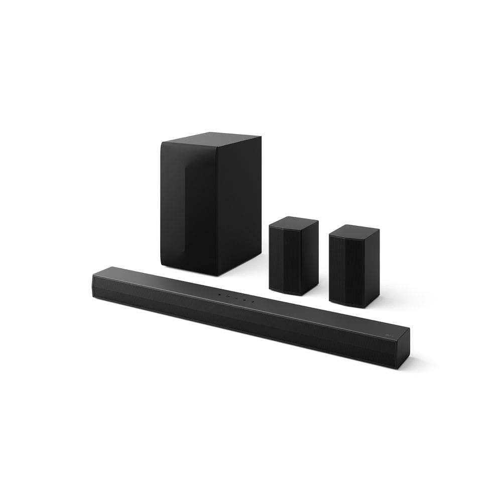 LG SoundBar S60TR – 440W RMS, 5.1 Canais, Bluetooth 5.3, Dolby Digital, Alto-Falantes Traseiros, AI Sound Pro, Wow Interface, Sem fios, Conexões Múlti