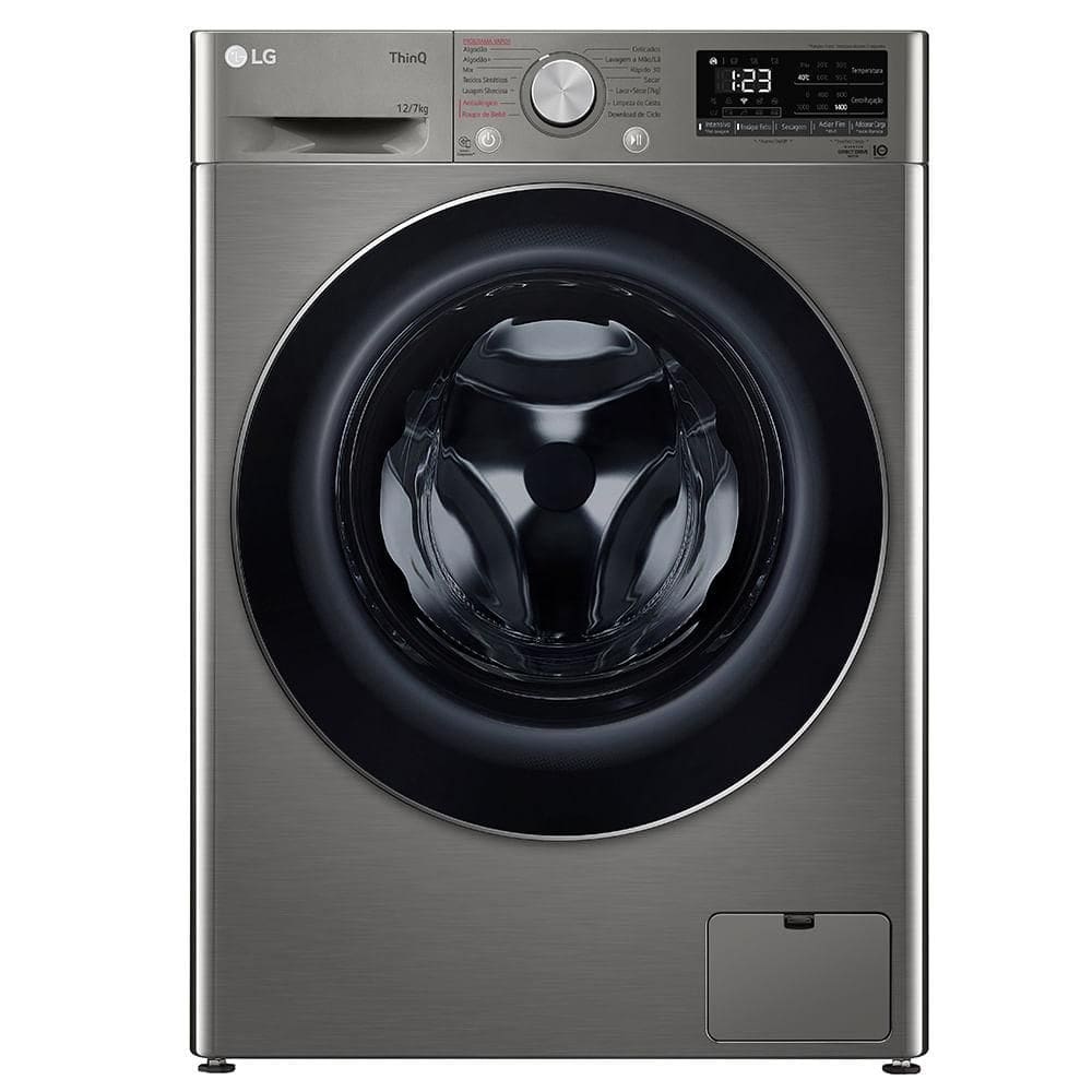 Lava e Seca 12Kg LG Smart Inox com 12 Programas de Lavagem - CV5012PC4