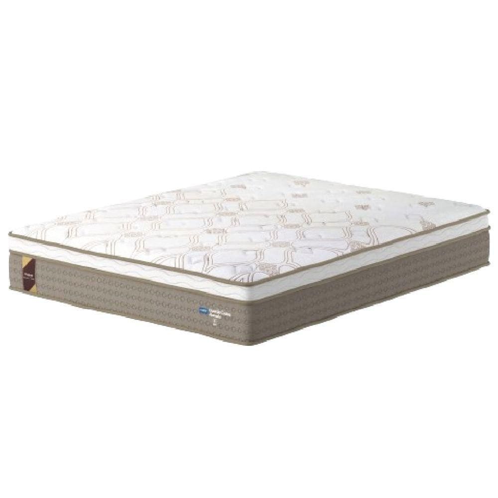 Colchão Casal King Molas Ensacadas Guarda Costas Alameda 193x203x30cm Marrom/branco Probel Marrom