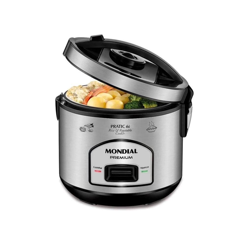 Panela de Arroz Elétrica Mondial PE-43 500W 6 Xícaras