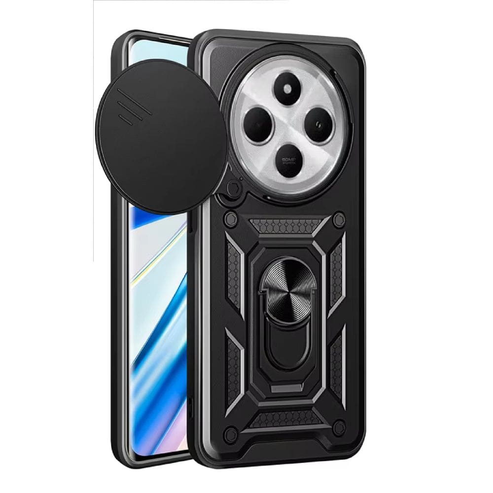 Capa Capinha Armadura C/ Proteção da Camera Suporte Anel 360 P/ REedmi 14 C