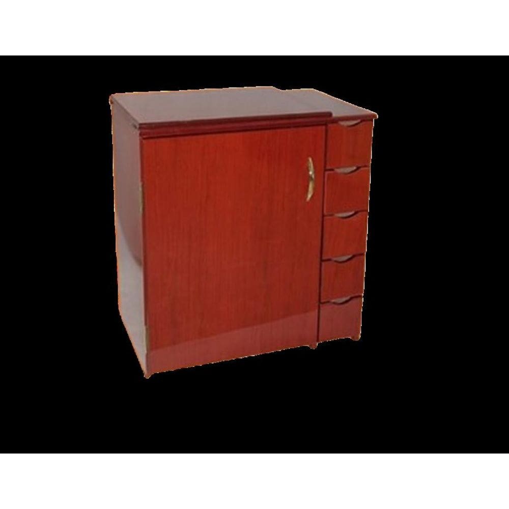 Gabinete Luxo 5 Gavetas P/maquina De Costura Doméstica-MOGNO