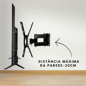 Suporte Articulado P/ TV Possui 4 Movimentos Universal Todas Marcas e Modelos 10 até 47 Polegadas