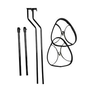 Suporte Home Theater Preto c/ 2 Pedestais C/ Regulagem de Altura Universal P/ Caixas de som até 3Kg