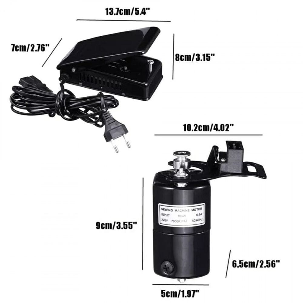 Motor Máquina  Doméstico+kit,Completo 110/220 Preto