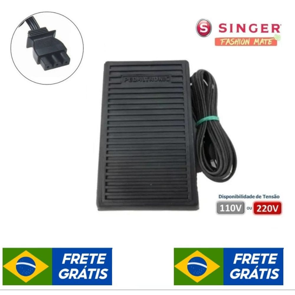 Pedal +Controlador Velocidade Eletrônico Singer Fashion