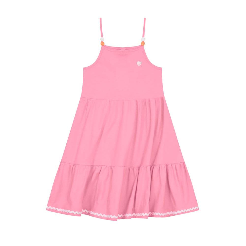 Vestido infantil menina com miçangas Brandili