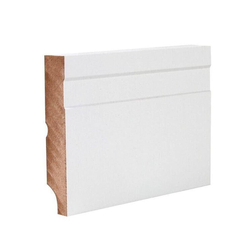 Kit com 6 Rodapé Mdf 15cm X 8cm Suprema Branco