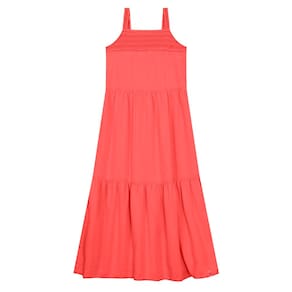 Vestido longo jeans infantil menina com recortes Brandili