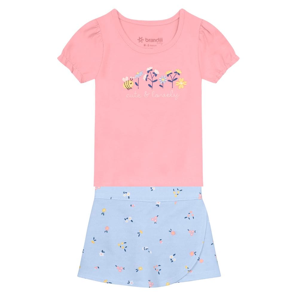 Conjunto bebê menina de abelhinha Brandili Baby