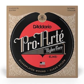 Cordas Para Violão Nylon D Addario Pro-arté Nylon Core Ej45 Prata-transparente