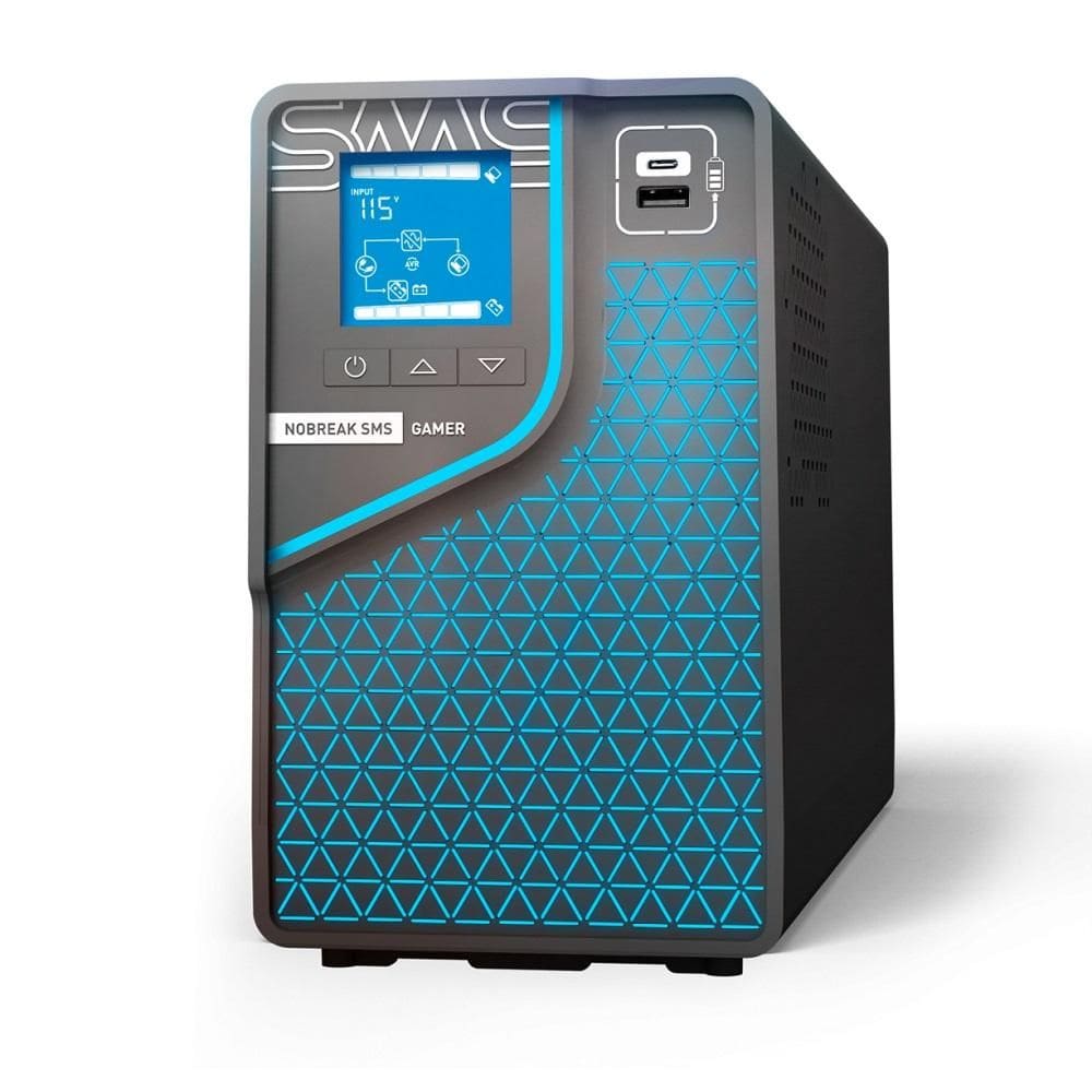 Nobreak 2000VA BIV/BIV Senoidal Gamer WI-FI Potência Real 1400W, 29601, SMS
