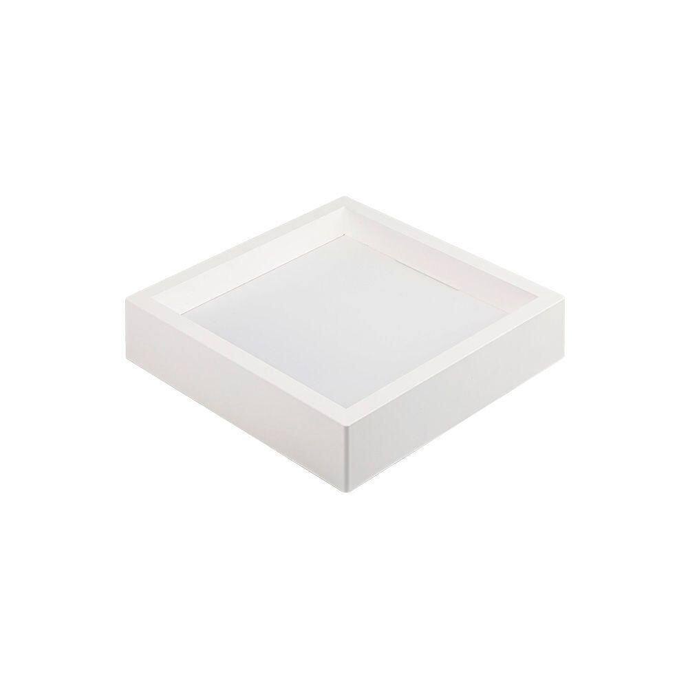 Painel De Led Nordecor Quadrado Kais De Sobrepor Recuado 18w Bivolt Branco 4000k Luz Neutra 4247