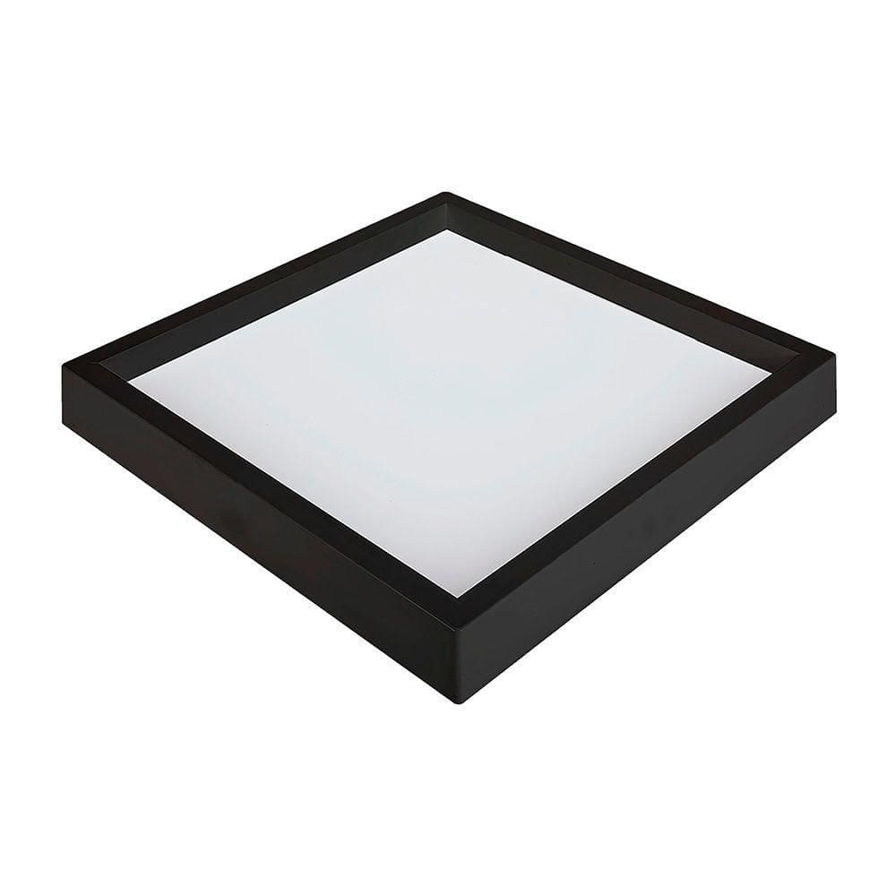 Painel De Led Nordecor Quadrado Kais De Sobrepor Recuado 36w Bivolt Preto 4000k Luz Neutra 4271