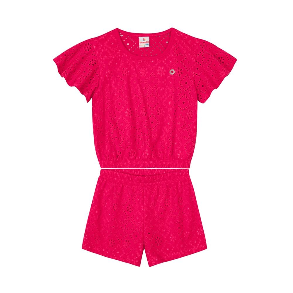 Conjunto infantil menina em malha Brandili