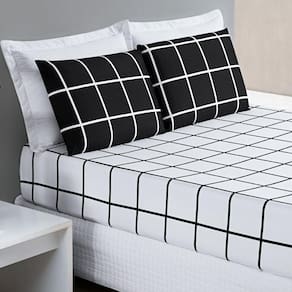Jogo Cama Lençol Casal 200 Fios 3 Peças Preto