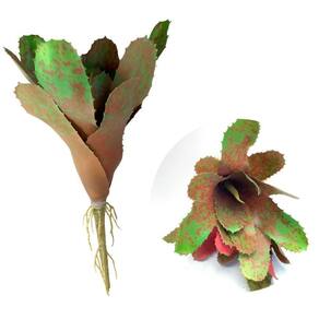 Kit 4 Pçs Bromélia Elegante Planta Artificial 8 Folhas 21cm