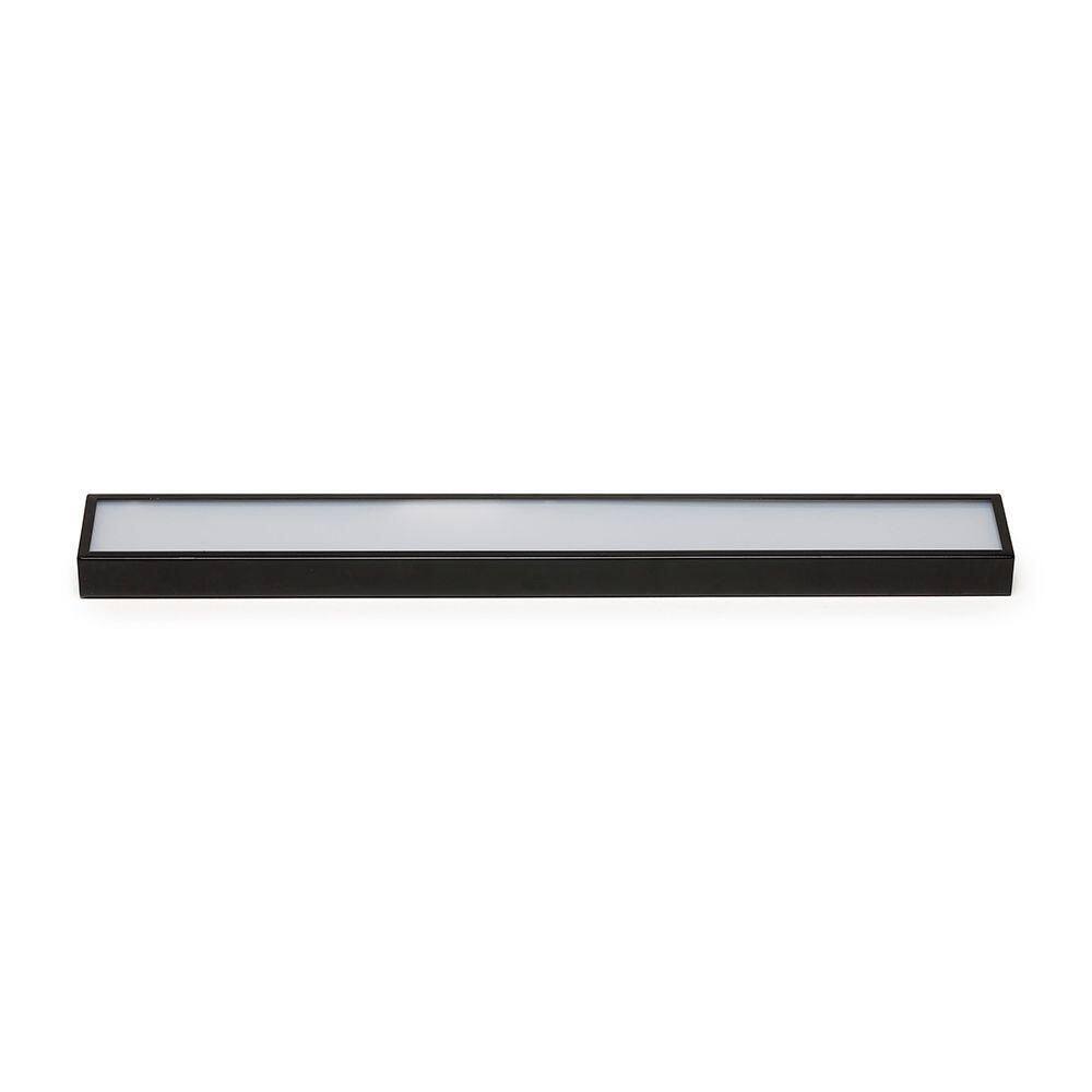 Luminária Led Save Energy Compact Linear De Sobrepor 18w Bivolt Preto 5700k Luz Branca