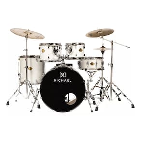 Bateria Acústica Michael Legacy Profissional Sparkle Silver