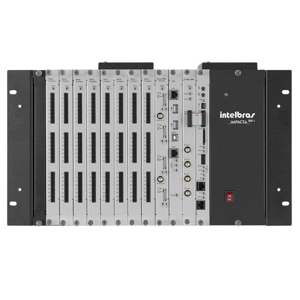 Central Digital PABX híbrida Impacta 300 Rack Intelbras 0/24