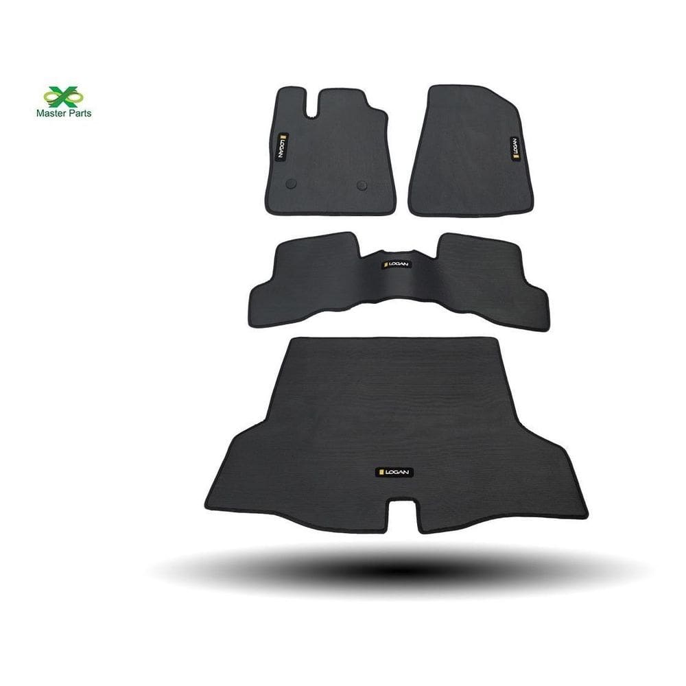 Tapete Borracha Logan Com Traseiro Interiço E Porta-Malas