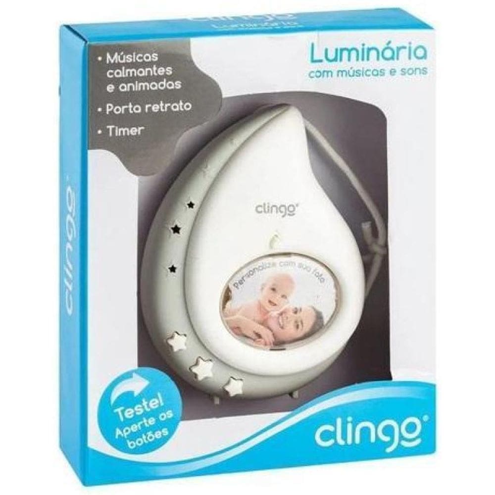 Luminaria Abajur Luz E Sons Foma Gota Clingo Personalizavel