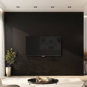 Painel Ripado de Pvc 8 Barras de 2,70m X 0,15cm Venda em 3,24m² Preto