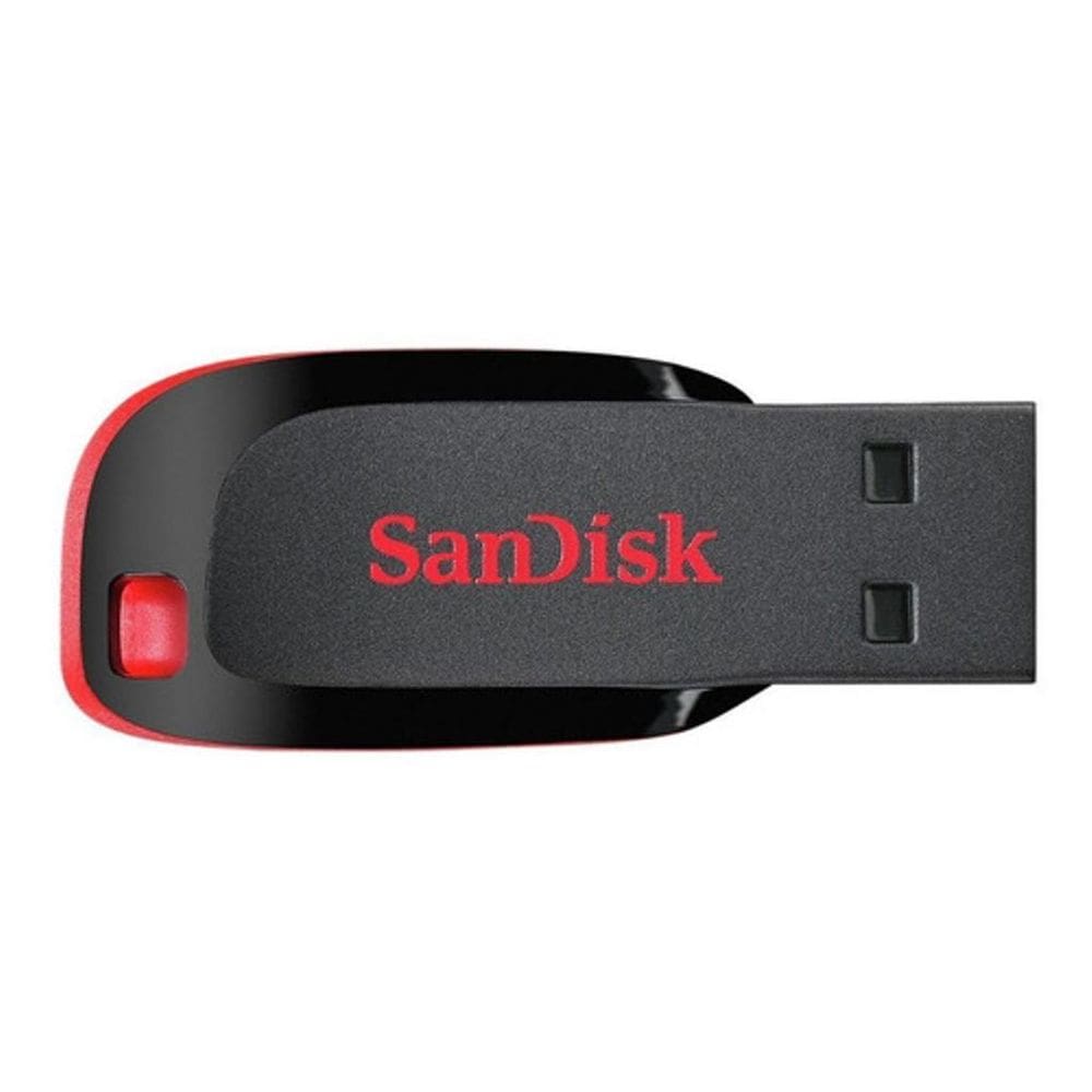 Pendrive Sandisk Cruzer Blade 128Gb 2.0 Preto E Vermelho
