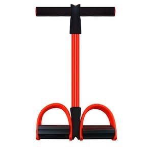 Corda Tubo Pedal Elástica Puxar Fitness Sit-Up Musculação