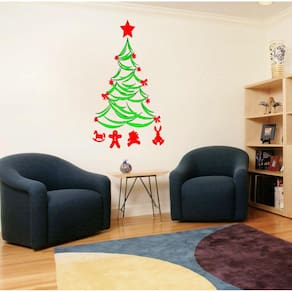 Adesivo De Parede Decorativos De Árvore De Feliz Natal