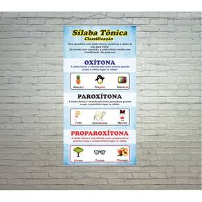 Banner Sílaba Tônica  Pedagógico Escolar 50x80