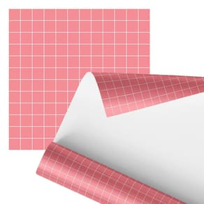Papel De Parede Adesivo Azulejo Pastilha Rosa Cozinha 2,80M