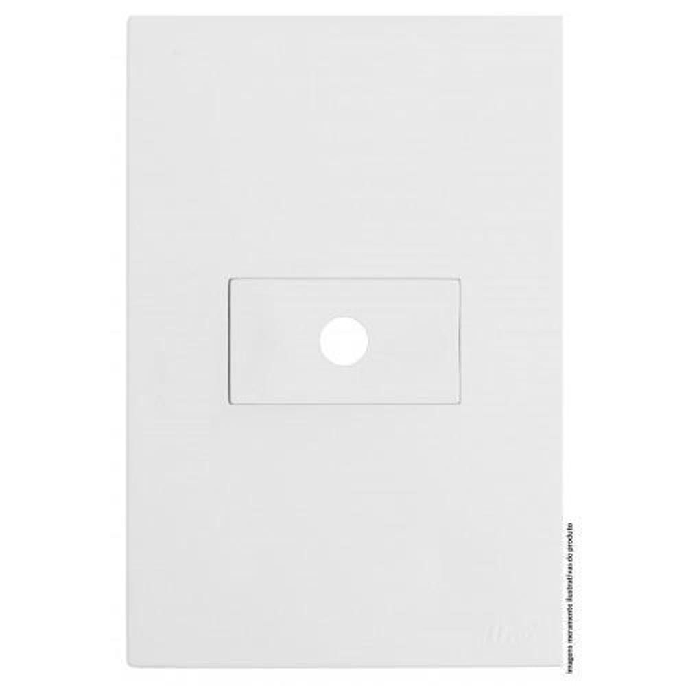 Placa Furo Horizontal 4x2 - Branco Fosco - BRS12340-4BR