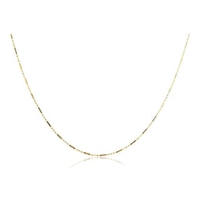 Colar Com Corrente De Bolinha E Palito Folheado Em Ouro 18K