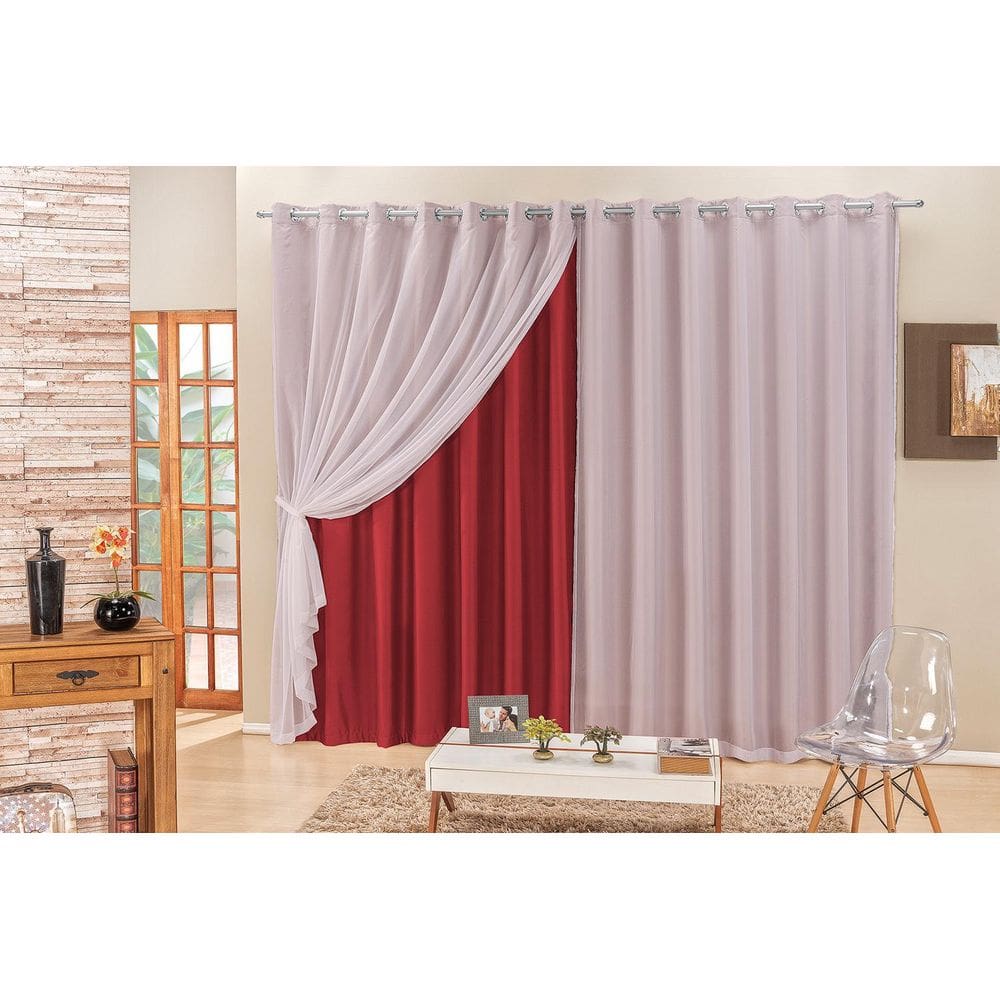 Cortina Elegance 4,00 X 2,50 Vermelho