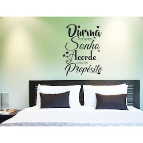 Decoração De Parede Frase Durma Com Sonhos adesivo grande