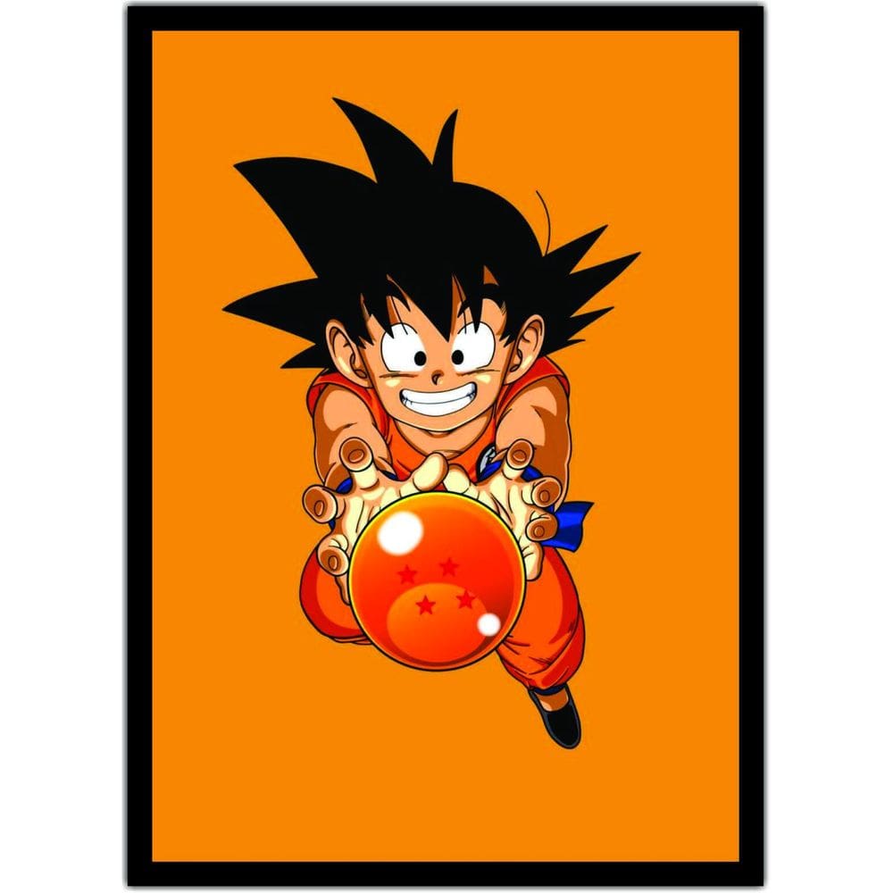 Quadro Dragon Ball Goku Anime Desenho Com Moldura G04