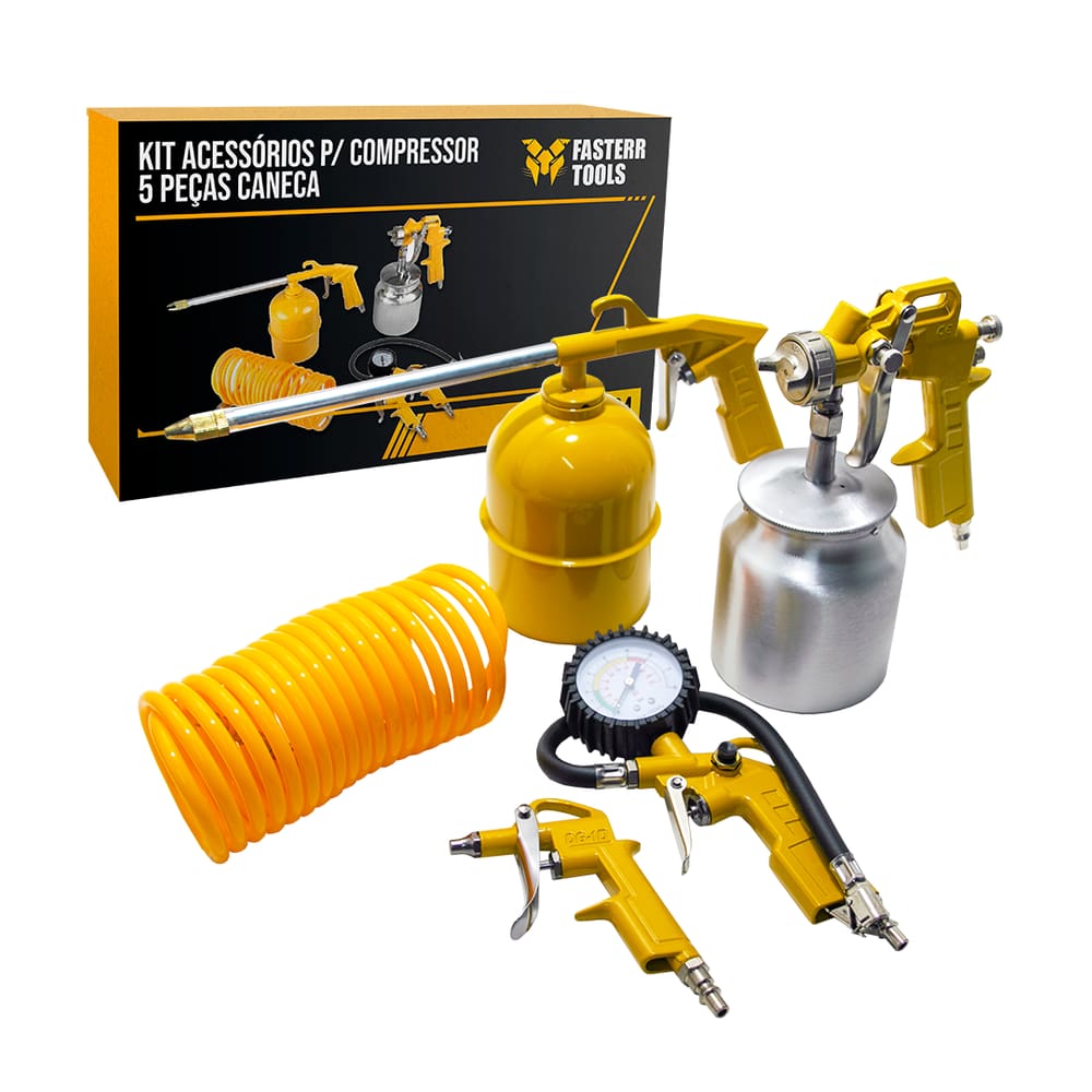 Kit Acessórios P/ Compressor 5 PÇS FASTERR FST034