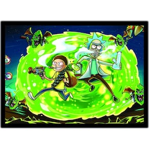 Quadro Anime Rick And Morty Desenho Com Moldura G01