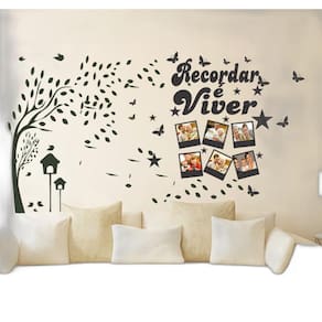 Adesivo Decorativo Porta Retratos Recordar é Viver E Árvore