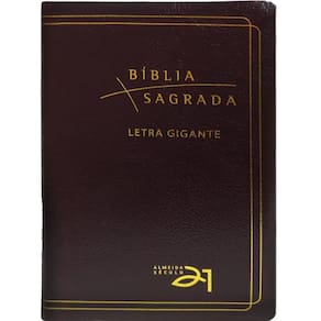 Bíblia A21 Letra Gigante Luxo - Couro Bonded Bordô