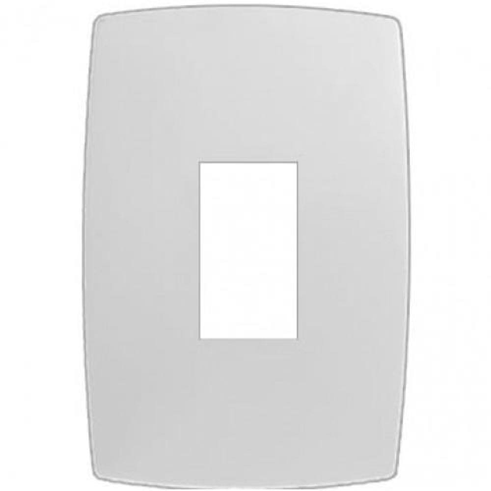 Placa 1 Módulo Vertical Com Suporte 4X2-Blux Home Branco