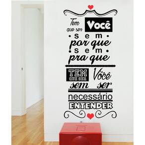 Adesivo Decorativo de Parede Frases de Parede Você 100x47 cm