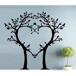 Decoração de parede Árvore em formato de Coração para Quarto