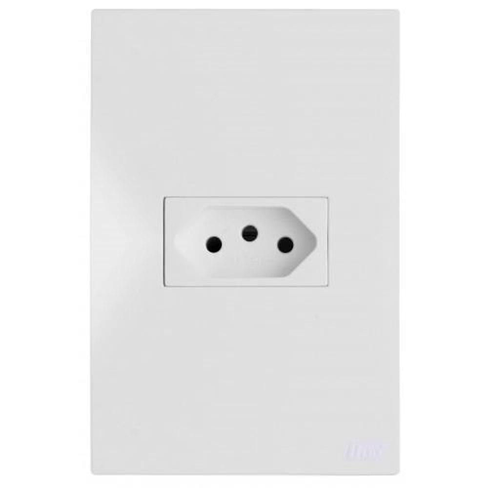 Conjunto Tomada 20A Horizontal 4X2 Branco Satin Brs12160-6Br