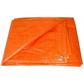 Capa lona laranja branca piscina cobertura 200 micras 3x4 mt