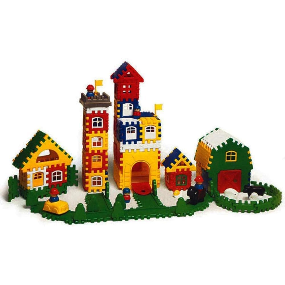 Kit Blocos De Montar Com 136 Peças